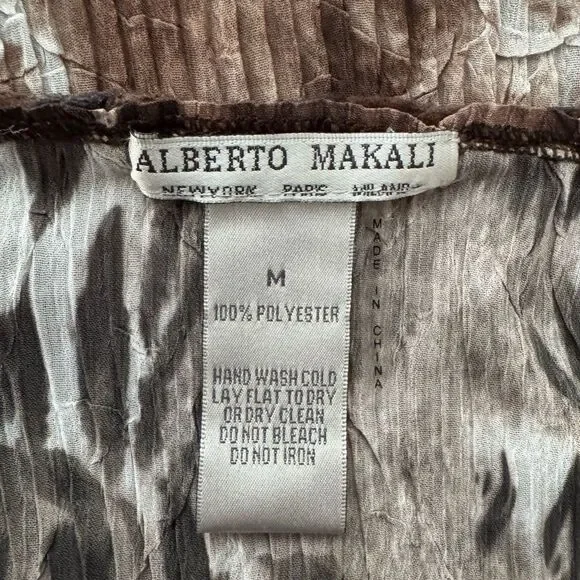 Vintage Alberto Makali Animal Print Long Sleeve Blouse Chic & Stylish Medium - Picture 2 of 3